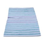 Hadrový koberec 73x145 modrý bavlněný hadrový koberec