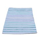 Hadrový koberec 73x145 modrý bavlněný hadrový koberec