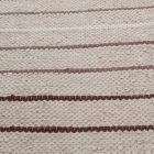 Hadrový koberec 82x151 hnědý bavlněný hadrový koberec