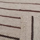 Hadrový koberec 82x151 hnědý bavlněný hadrový koberec