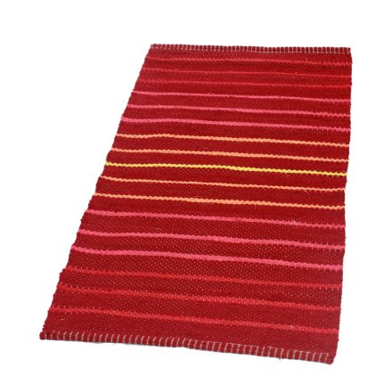 Hadrový koberec 79x148 vínový bavlněný hadrový koberec