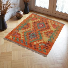 Koberec Kelim Chobi 72x87 ručně tkaný Afghánský Kelim z vlny