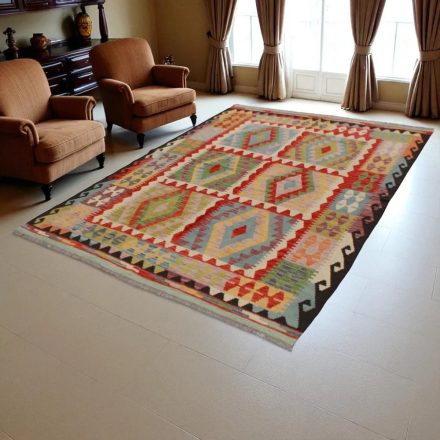 Koberec Kilim Chobi 248x176 ručně tkaný afghánský kilim z vlny