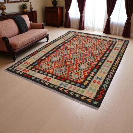 Koberec Kilim Chobi 245x178 ručně tkaný afghánský kilim z vlny