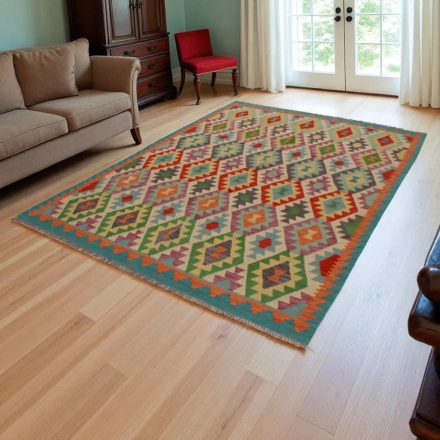 Koberec Kilim Chobi 245x176 ručně tkaný afghánský kilim z vlny