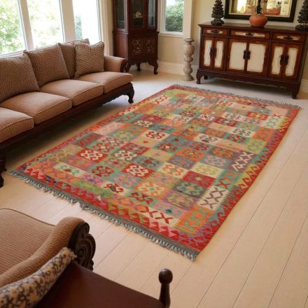 Koberec Kelim Chobi 244x166 ručně tkaný afghánský kilim z vlny