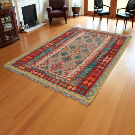 Koberec Kilim Chobi 249x175 ručně tkaný afghánský kilim z vlny