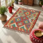 Koberec Kelim Chobi 65x89 ručně tkaný Afghánský Kelim z vlny