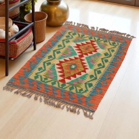 Koberec Kelim Chobi 66x94 ručně tkaný Afghánský Kelim z vlny