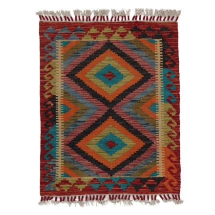 Koberec Kilim Chobi 77x63 ručně tkaný afghánský kilim z vlny