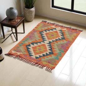 Koberec Kelim Chobi 59x84 ručně tkaný Afghánský Kelim z vlny