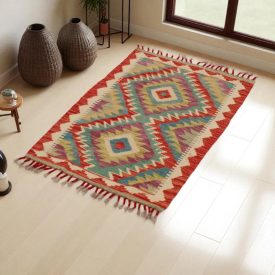 Koberec Kelim Chobi 60x92 ručně tkaný Afghánský Kelim z vlny