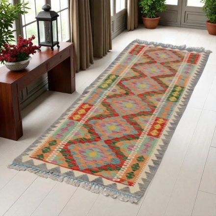 Koberec Kilim Chobi 68x195 ručně tkaný afghánský kilim z vlny