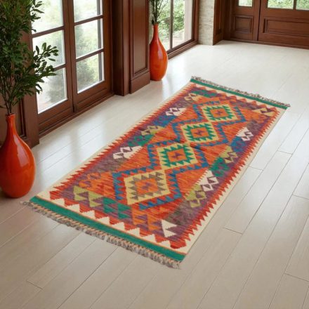 Koberec Kelim Chobi 67x194 ručně tkaný afghánský kilim z vlny