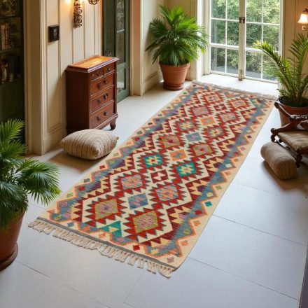 Koberec Kilim Chobi 66x194 ručně tkaný afghánský kilim z vlny