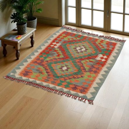 Koberec Kilim Chobi 136x88 ručně tkaný afghánský kilim z vlny