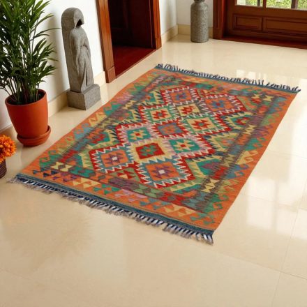 Koberec Kilim Chobi 150x102 ručně tkaný afghánský kilim z vlny