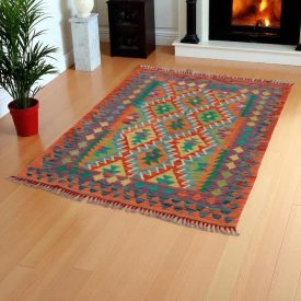 Koberec Kelim Chobi 144x106 ručně tkaný Afghánský Kelim z vlny