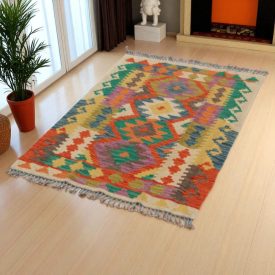 Koberec Kelim Chobi 83x128 ručně tkaný Afghánský Kelim z vlny