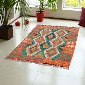 Afghánský Kelimový koberec Chobi 148x102 plochý tkaný koberec