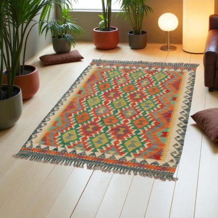 Afghánský kilimový koberec Chobi 150x98 plochý tkaný koberec