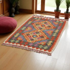 Koberec Kelim Chobi 117x87 ručně tkaný Afghánský Kelim z vlny