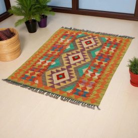 Koberec Kelim Chobi 118x88 ručně tkaný Afghánský Kelim z vlny