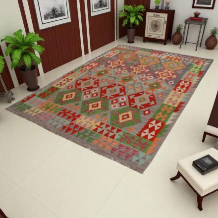 Koberec Kilim Chobi 257x176 ručně tkaný afghánský kilim z vlny