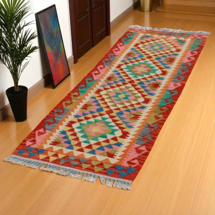 Koberec Kilim Chobi 68x199 ručně tkaný afghánský kilim z vlny