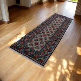 Orientální běhouný koberec Aqcha Bukhara 80x285 ručně vázaný afghánský koberec
