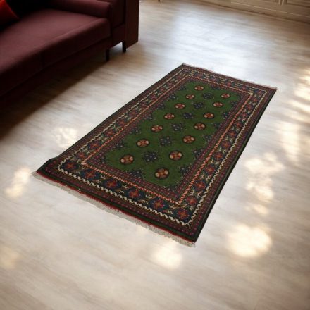 Orientální běhouný koberec Aqcha Bukhara 96x205 ručně vázaný afghánský koberec