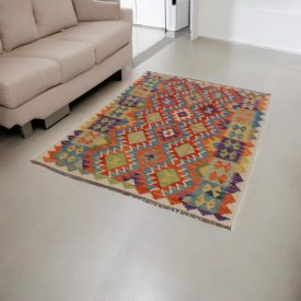   Vlněný koberec Kelim Chobi 131x174 ručně tkaný Afghánský Kelim