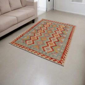   Afghánský koberec Kelim Chobi 150x201 etnický ručně tkaný Kilim