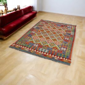 Etnický koberec Kelim Chobi 152x206 ručně tkaný Kilim