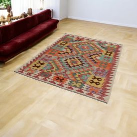   Afghánský koberec Kelim Chobi 149x198 etnický ručně tkaný Kilim