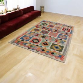   Vlněný koberec Kelim Chobi 166x250 ručně tkaný Afghánský Kelim