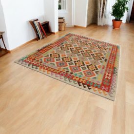 Afghánský koberec Kelim Chobi 205x295 etnický ručně tkaný Kilim