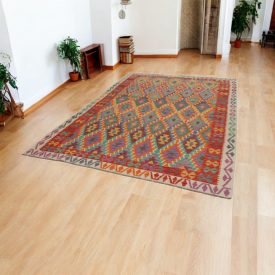 Etnický koberec Kelim Chobi 202x295 ručně tkaný Kilim