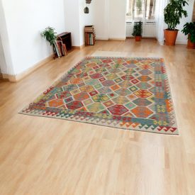 Afghánský koberec Kelim Chobi 210x295 etnický ručně tkaný Kilim