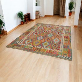   Vlněný koberec Kelim Chobi 206x289 ručně tkaný Afghánský Kelim