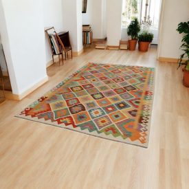 Chobi koberec Kelim 196x302 ručně tkaný vlněný kelim