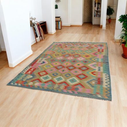 Vlněný koberec Kelim Chobi 203x298 ručně tkaný Afghánský Kelim