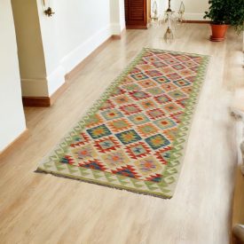 Běhoun koberec Kilim Chobi 89x293 ručně tkaný vlněný kelim