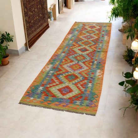 Etnický běhouný koberec Kilim Chobi 82x304 ručně tkaný Kilim