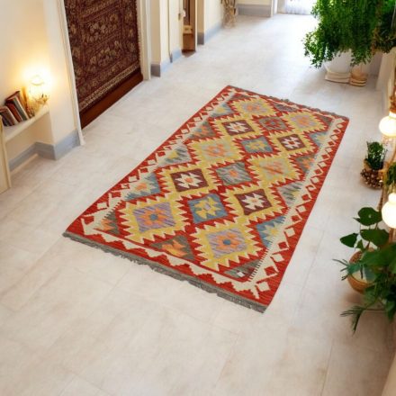 Běhouný koberec Kilim Chobi 83x199 ručně tkaný vlněný kelim