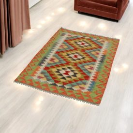 Vlněný koberec Kelim Chobi 83x119 ručně tkaný Afghánský Kelim