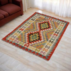   Ručně tkaný Kelim Chobi 82x118 afghánský vlněný koberec Kilim