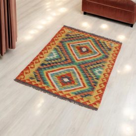   Ručně tkaný Kelim Chobi 75x119 afghánský vlněný koberec Kilim