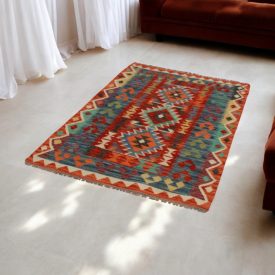 Etnický koberec Kelim Chobi 101x147 ručně tkaný Kilim