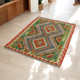  Afghánský koberec Kelim Chobi 110x161 etnický ručně tkaný Kilim